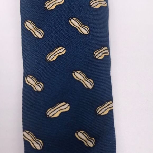 Tommy Hilfiger Necktie Tie Circus Elephants Peanuts Green Blue Yellow 58" - Picture 6 of 7